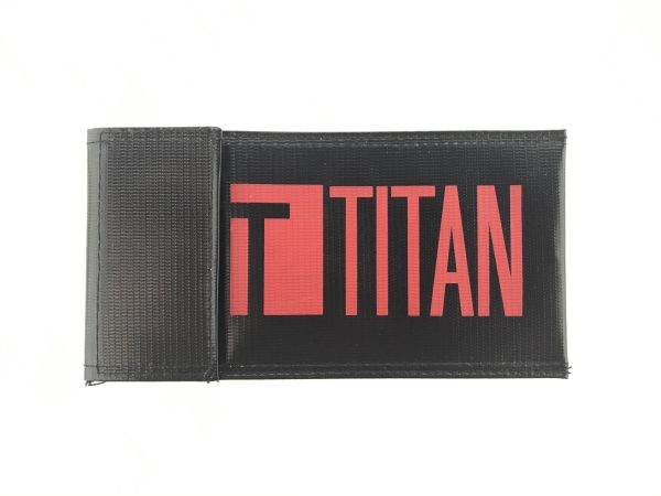 TITAN Safety Fireproof Bag for Batteries, 24.5x10.5 cm - Black