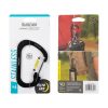 SLIDELOCK® CARABINER STAINLESS STEEL, black - size 6 SLIDELOCK® CARABINER STAINLESS STEEL, black - size 6