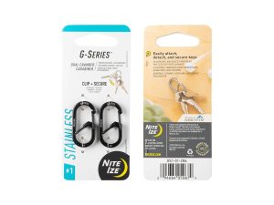 G-SERIES™ DUAL CHAMBER CARABINER (2pcs), black - size 1