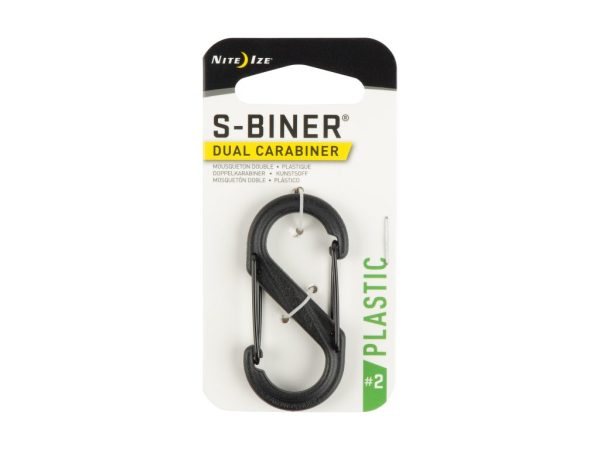 S-BINER® PLASTIC DUAL CARABINER, black - size 2 S-BINER® PLASTIC DUAL CARABINER, black - size 2