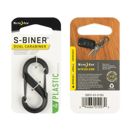 S-BINER® PLASTIC DUAL CARABINER, black - size 2 S-BINER® PLASTIC DUAL CARABINER, black - size 2