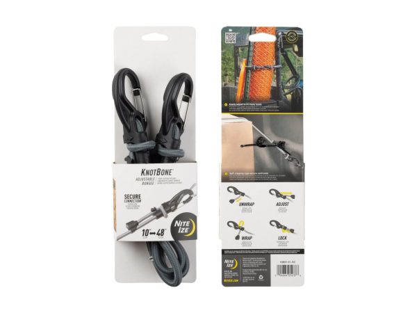 KNOTBONE™ ADJUSTABLE BUNGEE 25-122cm, grey KNOTBONE™ ADJUSTABLE BUNGEE 25-122cm, grey