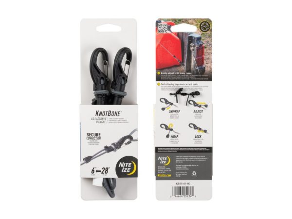 KNOTBONE™ ADJUSTABLE BUNGEE 15-66cm, grey KNOTBONE™ ADJUSTABLE BUNGEE 15-66cm, grey