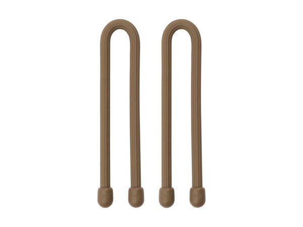 GEAR TIE® REUSABLE RUBBER TWIST TIE™ (2pcs), coyote - length 6"