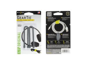 GEAR TIE® REUSABLE RUBBER TWIST TIE™ (2pcs), Charcoal - length 6" GEAR TIE® REUSABLE RUBBER TWIST TIE™ (2pcs), Charcoal - length 6"