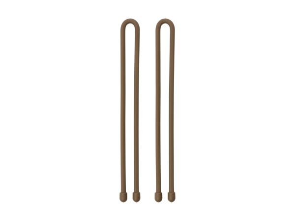 GEAR TIE® REUSABLE RUBBER TWIST TIE™ (2pcs), Coyote - length 12"