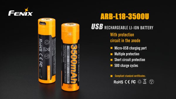 Charging battery USB Fenix 18650 3500mAh (Li-ion) Charging battery USB Fenix 18650 3500mAh (Li-ion)
