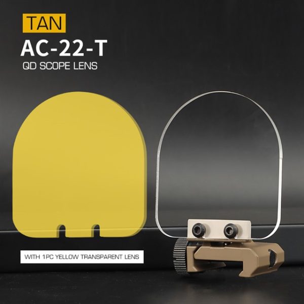Flip-up QD Scope Lens / Sight Shield Protector - TAN