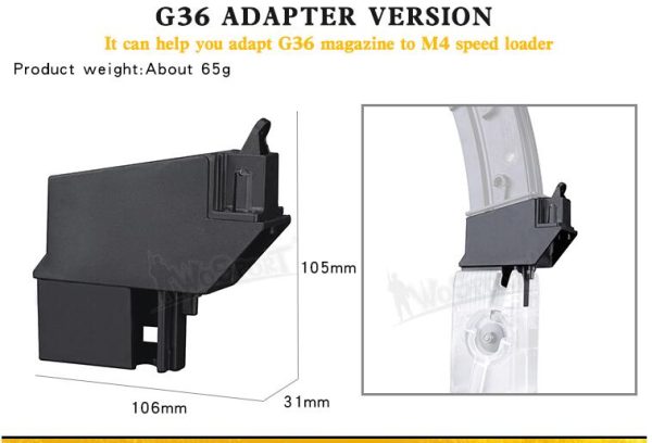 Lever Speedloader G36 Adapter - Black Lever Speedloader G36 Adapter - Black