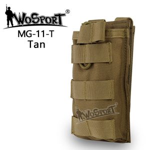 WST MOLLE Open Single M4 / AR15 Magazine Pouch – Tan