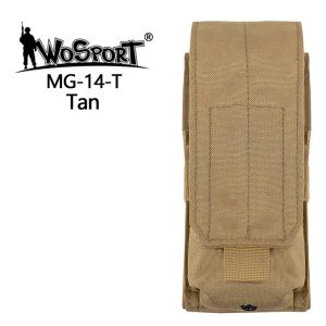 WST MOLLE AR15 / M4 Single Magazine Closed Pouch – Tan WST MOLLE AR15 / M4 Single Magazine Closed Pouch – Tan