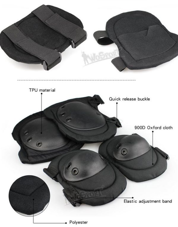 WST SWAT Knee and Elbow Pads Set – Black