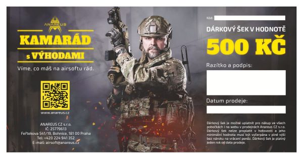 Gift voucher CZK 500,- (Physical)