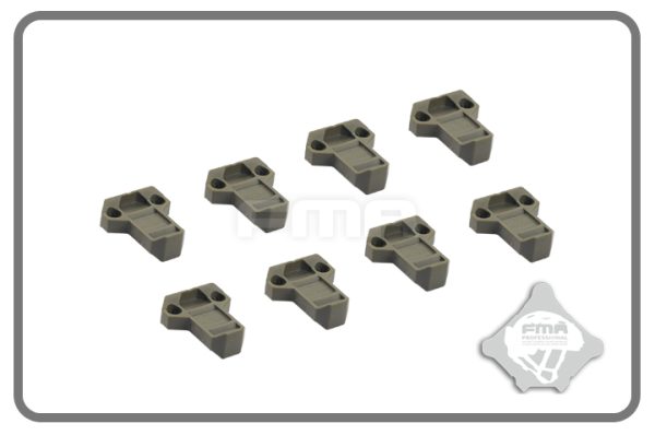FMA Enlarged Magazine Pouch Pull Tabs, 8 pcs - Green