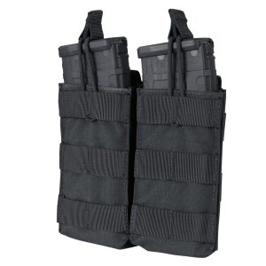 Double Open-Top M4 Mag Pouch MOLLE Black Double Open-Top M4 Mag Pouch MOLLE Black