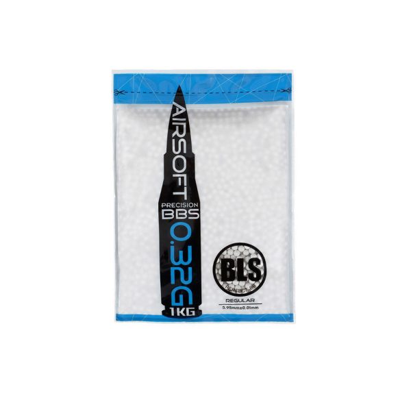 BLS PRECISION Airsoft Pellets 0.32g, 3120 BBs (Bag) - White BLS PRECISION Airsoft Pellets 0.32g, 3120 BBs (Bag) - White