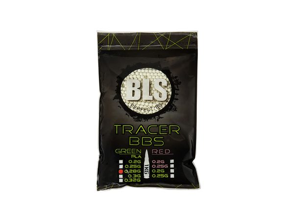BLS BIO TRACER Airsoft Pellets 0.28g, 3500 BBs (Bag) - Green BLS BIO TRACER Airsoft Pellets 0.28g, 3500 BBs (Bag) - Green