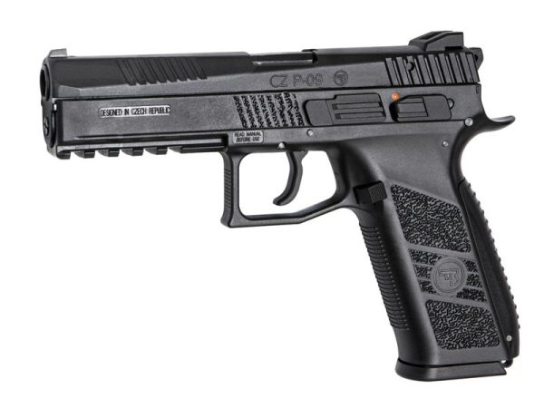 ASG CZ P-09 GBB Pistol with Metal Slide, Hard Case - Black