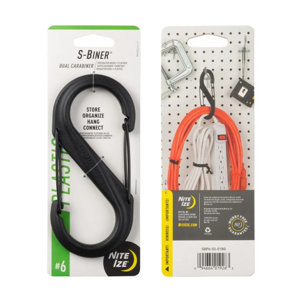 S-BINER® PLASTIC DUAL CARABINER, black - size 6 S-BINER® PLASTIC DUAL CARABINER, black - size 6