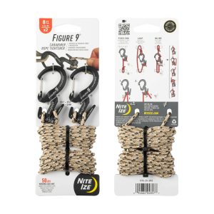 FIGURE 9® CARABINER ROPE TIGHTENER in metal color - small S - Combo set (2ks) FIGURE 9® CARABINER ROPE TIGHTENER in metal color - small S - Combo set (2ks)