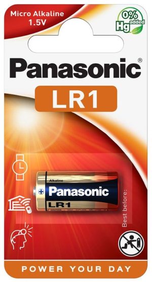 Panasonic LR1 Micro Alkaline Battery, 1.5V - 1 Piece Panasonic LR1 Micro Alkaline Battery, 1.5V - 1 Piece