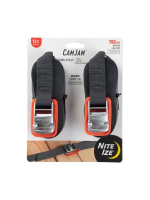NITE IZE CAMJAM® TIE DOWN STRAPS 12ft (3.65 m), 2 Pcs – Red