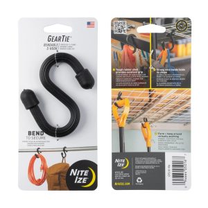 Gear Tie® Bendable S-Hook - black Gear Tie® Bendable S-Hook - black