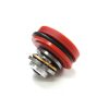 Plastic flat piston head with the bearing