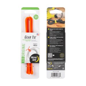 GEAR TIE® REUSABLE RUBBER TWIST TIE™ (2pcs), Orange - length 12" GEAR TIE® REUSABLE RUBBER TWIST TIE™ (2pcs), Orange - length 12"