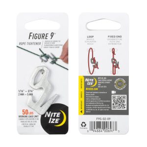 Figure 9® Rope Tightener, silver - small Figure 9® Rope Tightener, silver - small