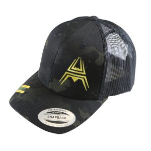 Retro Trucker Cap ANAREUS Spider logo yellow - Multicam BLACK® Retro Trucker Cap Spider logo yellow - Multicam BLACK®