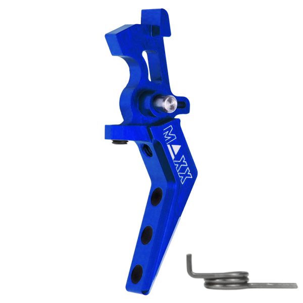 CNC Aluminum Advanced Speed Trigger (Style A) (Blue) for M16 AEG Series
