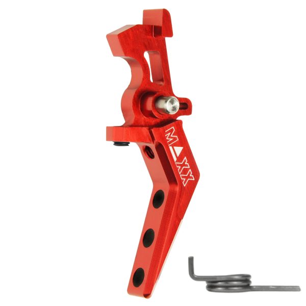 CNC Aluminum Advanced Speed Trigger (Style A) (Red) for M16 AEG Series
