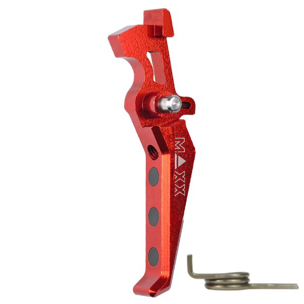 CNC Aluminum Advanced Trigger (Style E) (Red) for M16 AEG Series CNC Aluminum Advanced Trigger (Style E) (Red) for M16 AEG Series