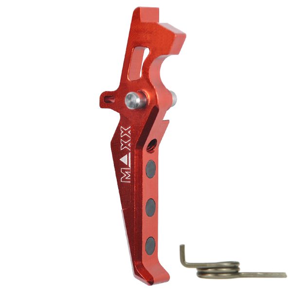 CNC Aluminum Advanced Trigger (Style E) (Red) for M16 AEG Series CNC Aluminum Advanced Trigger (Style E) (Red) for M16 AEG Series