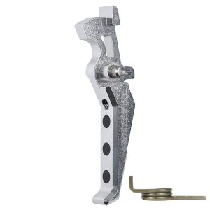 CNC Aluminum Advanced Trigger (Style E) (Silver) for M16 AEG Series CNC Aluminum Advanced Trigger (Style E) (Silver) for M16 AEG Series