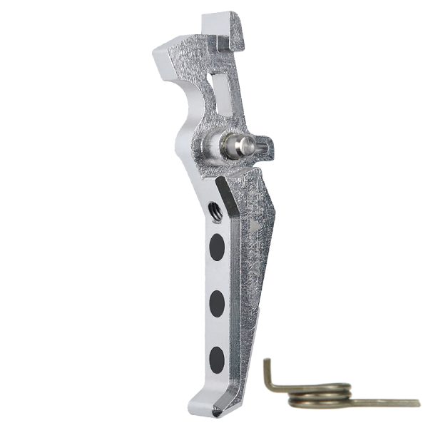 CNC Aluminum Advanced Trigger (Style E) (Silver) for M16 AEG Series CNC Aluminum Advanced Trigger (Style E) (Silver) for M16 AEG Series