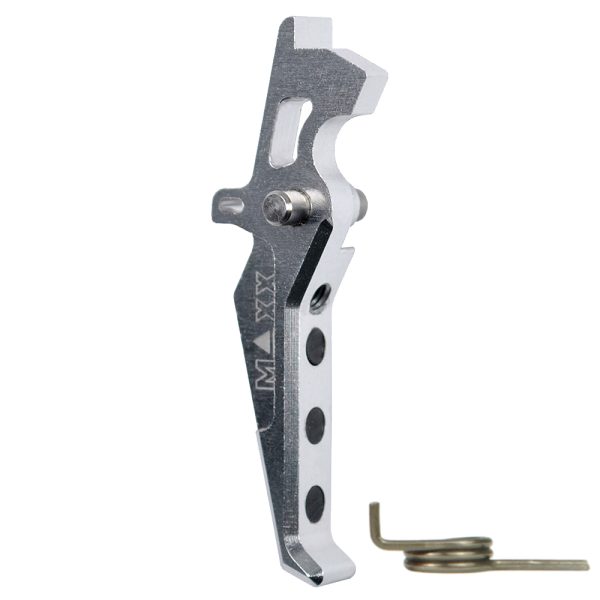 CNC Aluminum Advanced Trigger (Style E) (Silver) for M16 AEG Series CNC Aluminum Advanced Trigger (Style E) (Silver) for M16 AEG Series