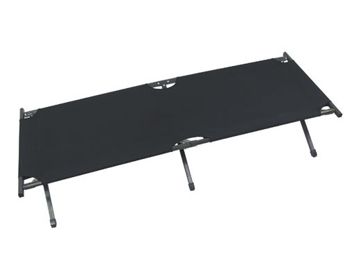 US deckchair folding frame with AL - Black, 190x66x42 cm