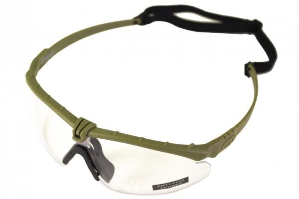 NUPROL Safety Glasses BATTLE PRO'S (with Insert), Clear Lens - Green NUPROL Safety Glasses BATTLE PRO'S (with Insert), Clear Lens - Green