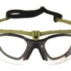 NUPROL Safety Glasses BATTLE PRO'S (with Insert), Smoked Lens - Green