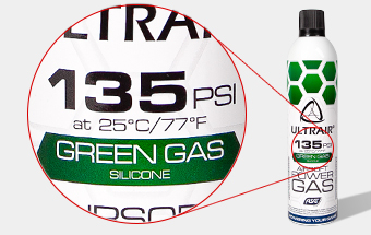 ASG ULTRAIR Green Power Gas with Silicon (135 PSI) - 570 ml ASG ULTRAIR Green Power Gas with Silicon (135 PSI) - 570 ml