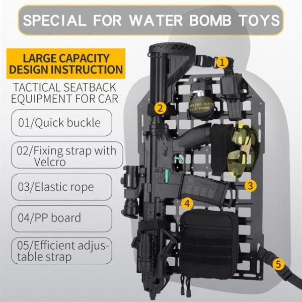 WST Tactical Car Seatback Panel – Black