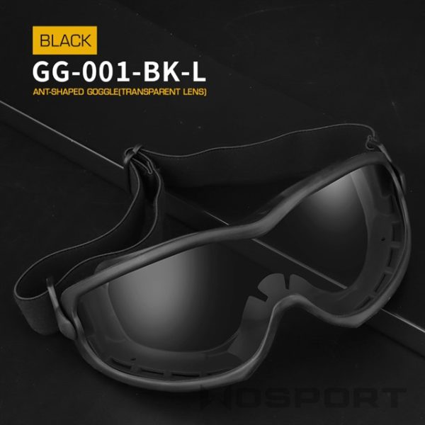 WST ANT Safety Goggles, Clear Lens – Black