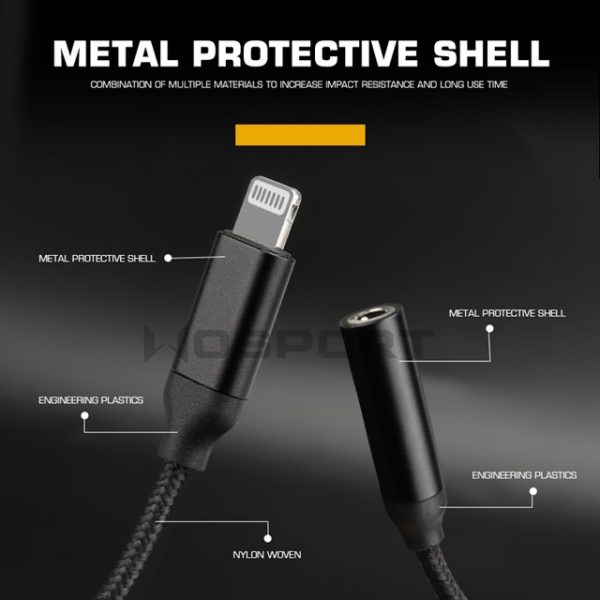 WST Lightning Adapter for 3.5mm Audio Jack – Black