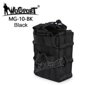 WST MOLLE DOUBLE BAG Pouch for 2 Rifle Magazines – Black