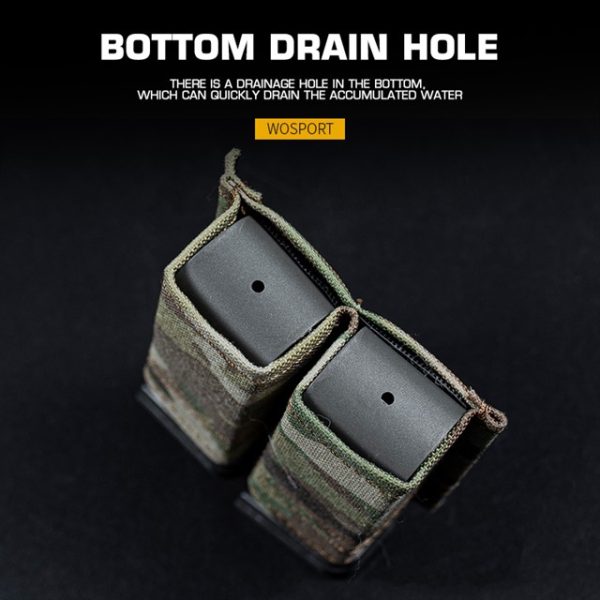 WST FAST Type 9mm Pistol Magazine MOLLE Double Pouch – Black WST FAST Type 9mm Pistol Magazine MOLLE Double Pouch – Black