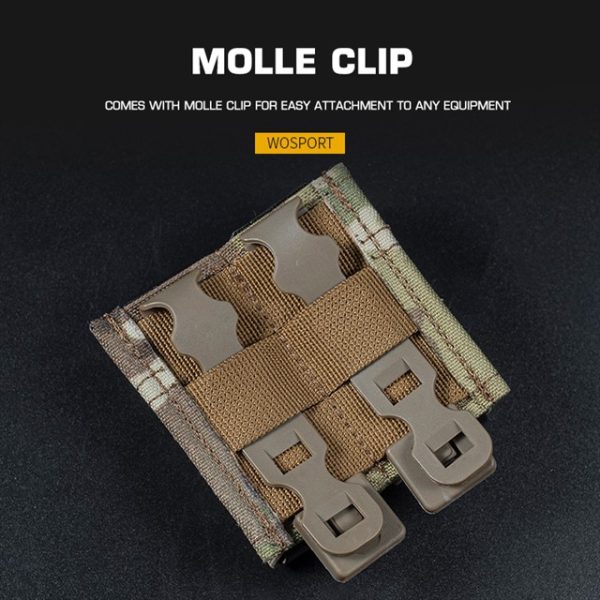 WST FAST Type 9mm Pistol Magazine MOLLE Double Pouch – Grey WST FAST Type 9mm Pistol Magazine MOLLE Double Pouch – Grey