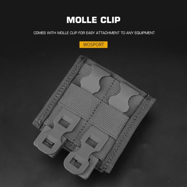 WST FAST Type 5.56 (M4) Magazine MOLLE Pouch, Short – MC Black