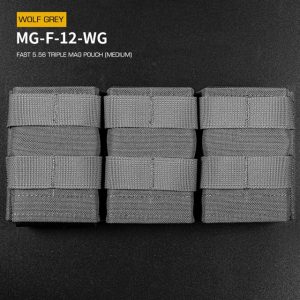 WST FAST Type 5.56 (M4) Triple Magazine MOLLE Pouch – Grey WST FAST Type 5.56 (M4) Triple Magazine MOLLE Pouch – Grey